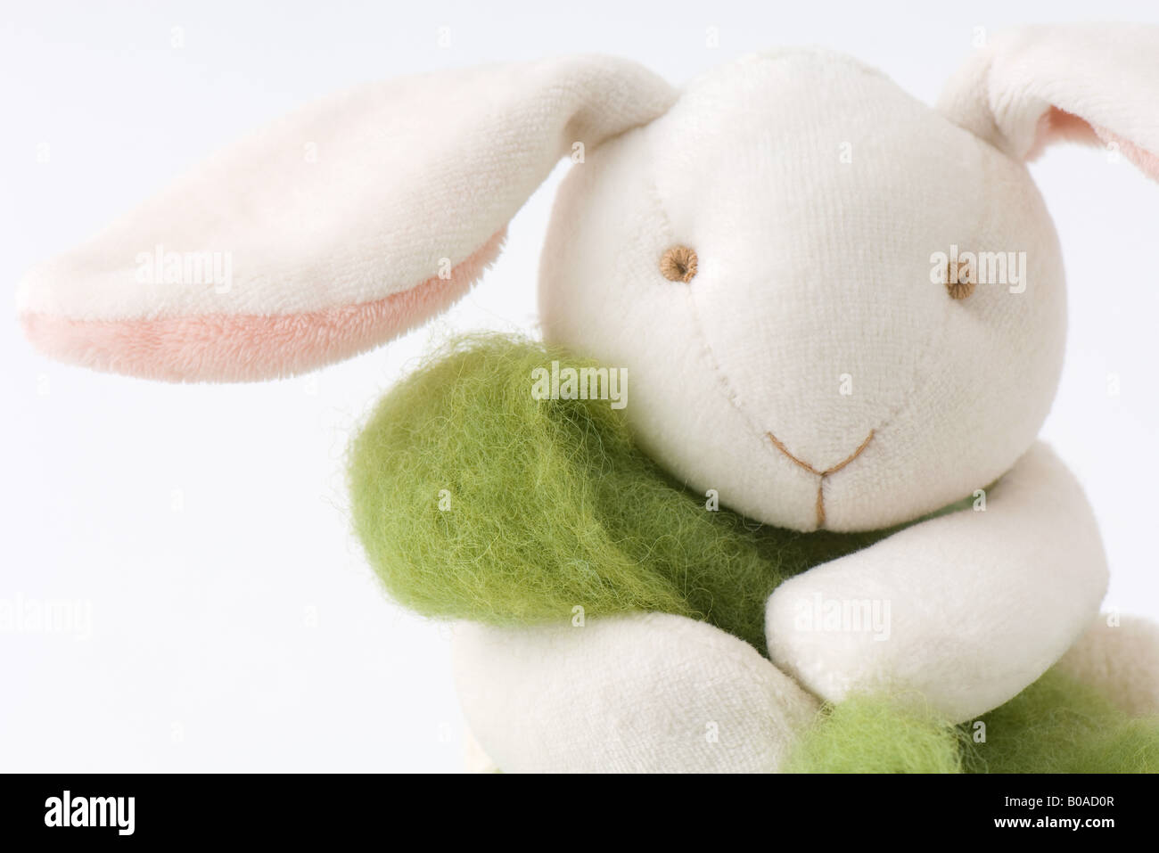 Gefülltes Kaninchen halten wolle, Porträt Stockfoto