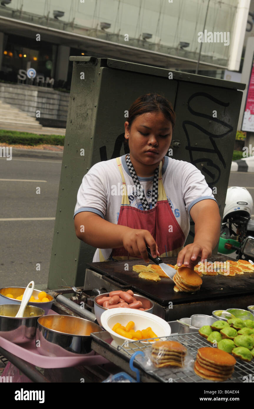 Streetfood Anbieter in Bangkok, thailand Stockfoto