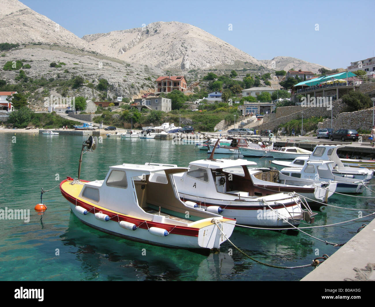 Stara Baska - Isola di Krk in Kroatien-Kroatien Stockfoto