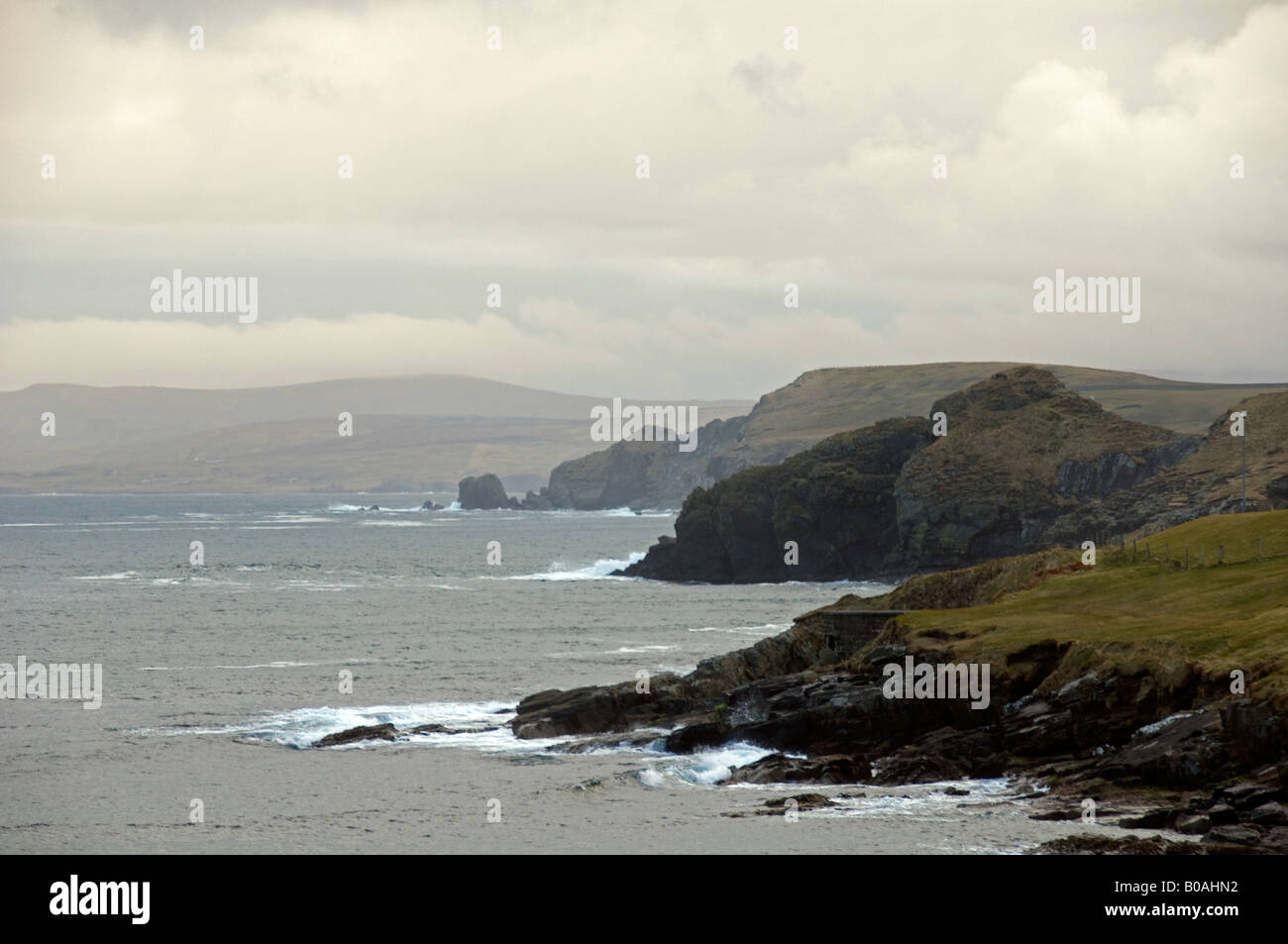 Shetland-Inseln Küste Stockfoto