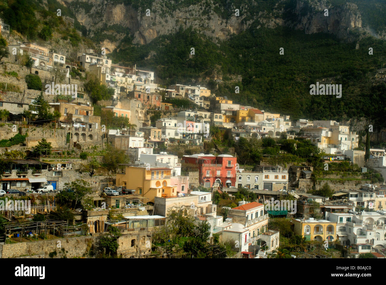 Positano an der cilentische Küste in Campania, Italien Stockfoto