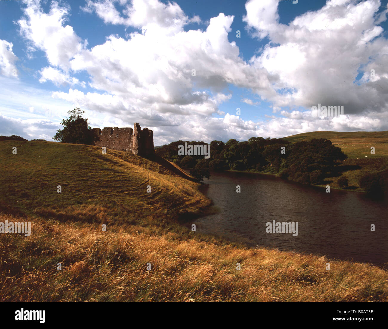 Ruinen von Morton Castle, Dumfries and Galloway, Schottland, Großbritannien. Stockfoto