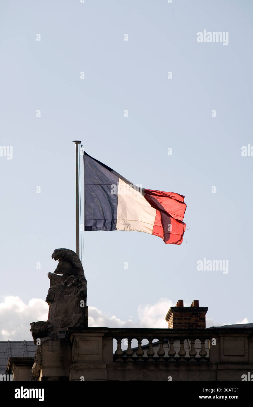 Die französische Flagge "Tricolor" Paris Frankreich Stockfoto