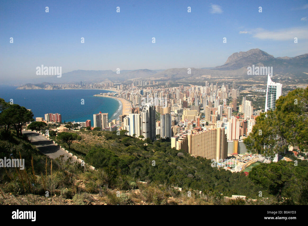 Ansicht von Benidorm, Spanien Stockfoto