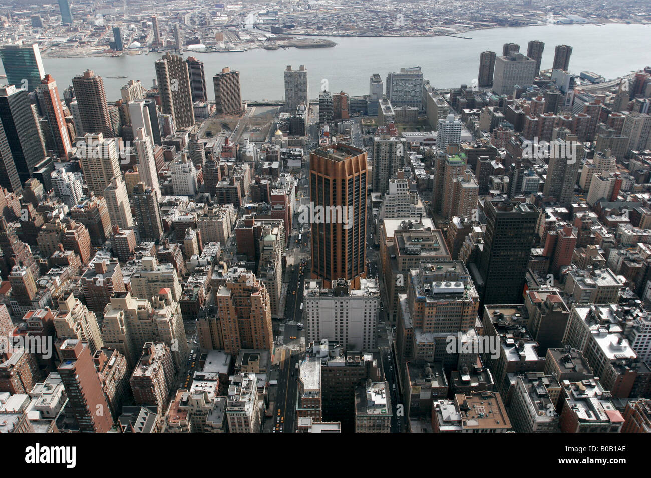 Die Aussicht vom Empire State Gebäude Observatorium. New York City Vereinigte Staaten von Amerika Stockfoto