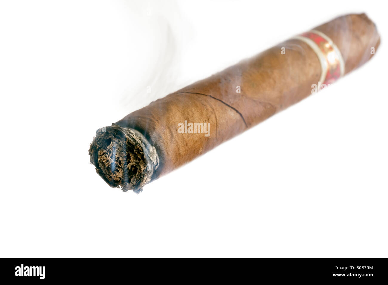 Havanna-Zigarre rauchen Stockfoto