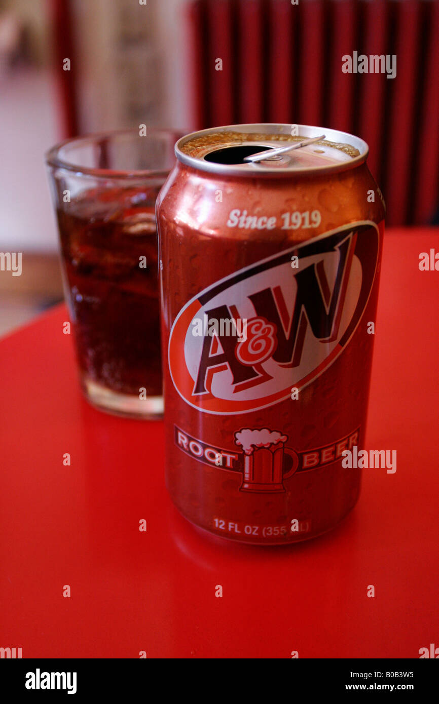 Dose A&W Root Beer, New York City, USA Stockfoto