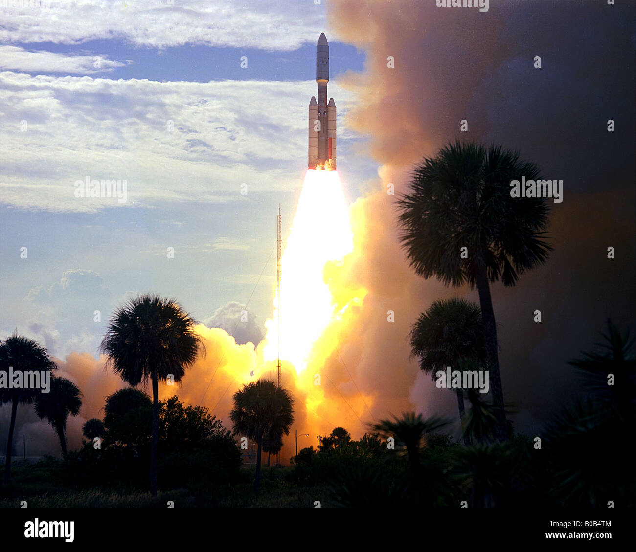 Viking 1 startete mit einer Titan-Centaur-Rakete von Complex 41 auf Cape Canaveral Air Force Station Stockfoto