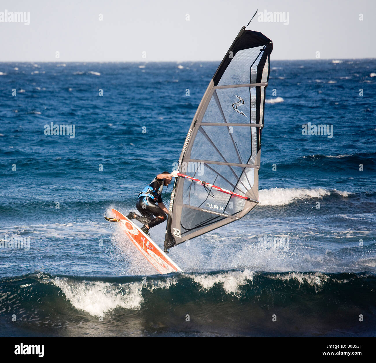Playa de Vergas "Gran Canaria" Spanien Windsurfen Stockfoto