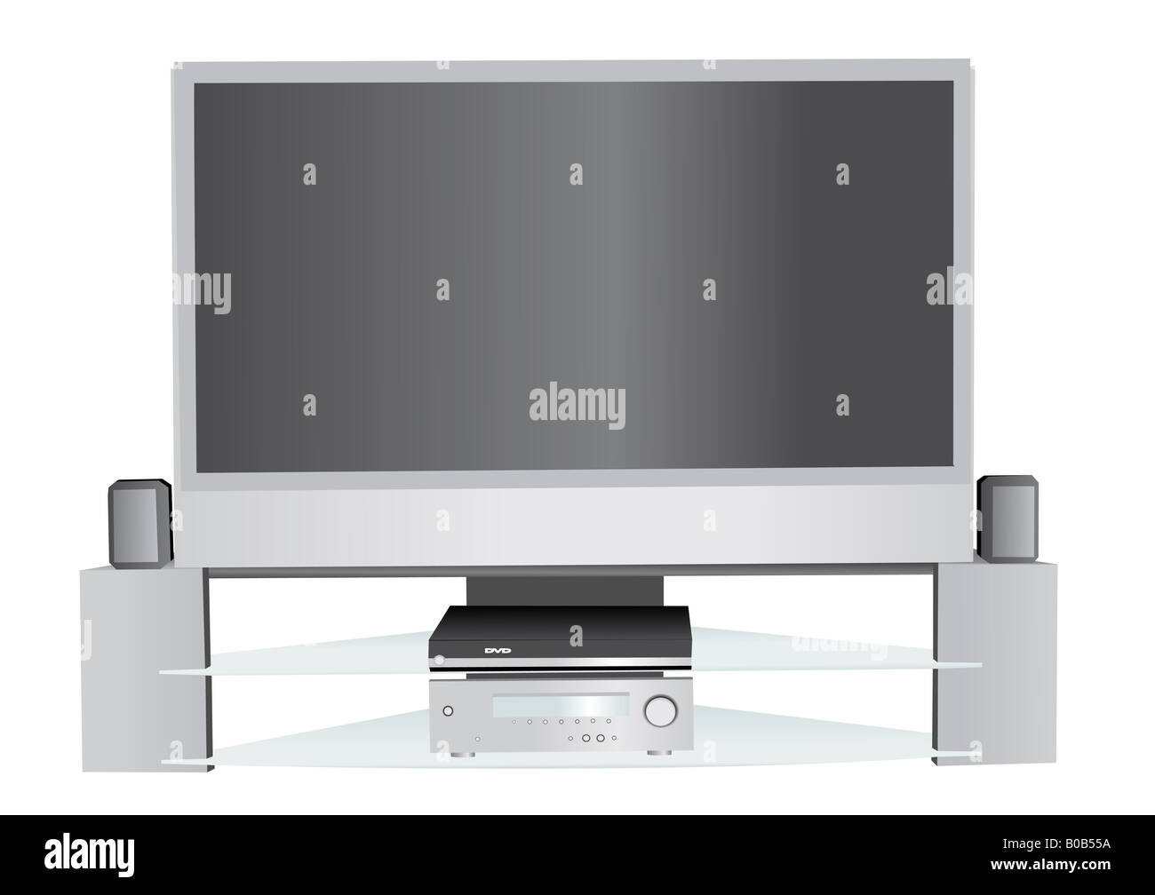 Home-Entertainment-System-Darstellung Stockfoto