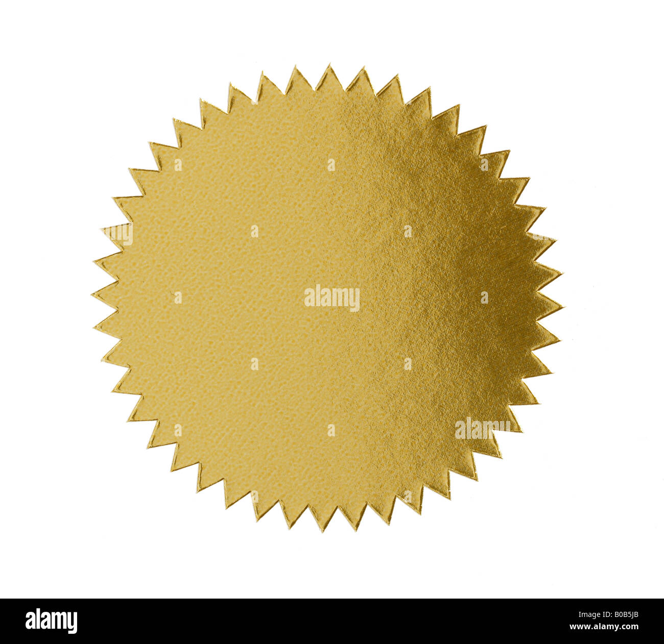 Gold-Aufkleber Stockfoto