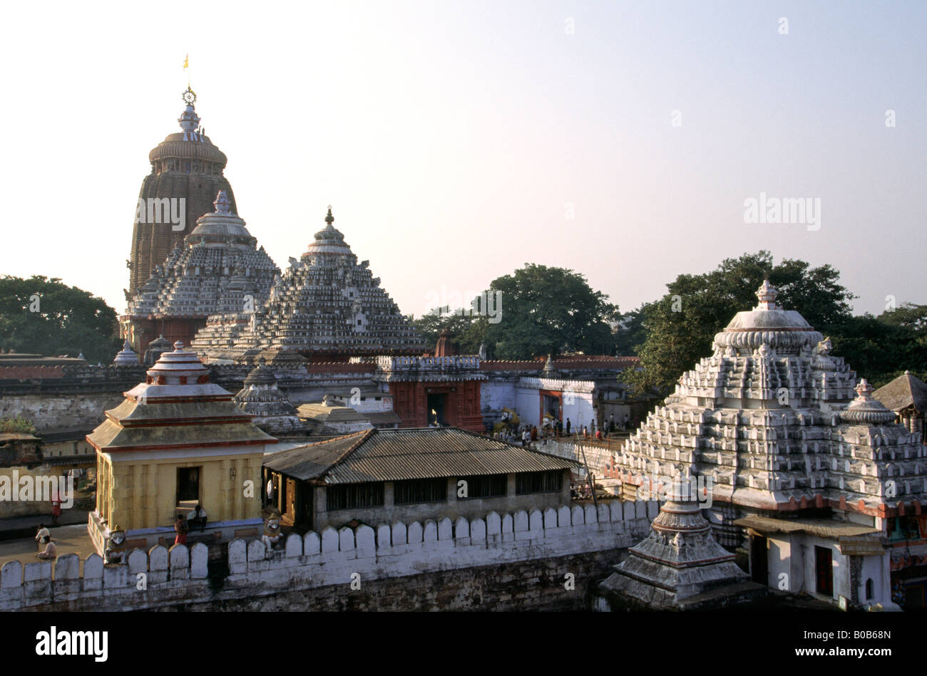 Indien Orissa Puri Jagganath Tempel erhöhten Blick in Verbindung Stockfoto