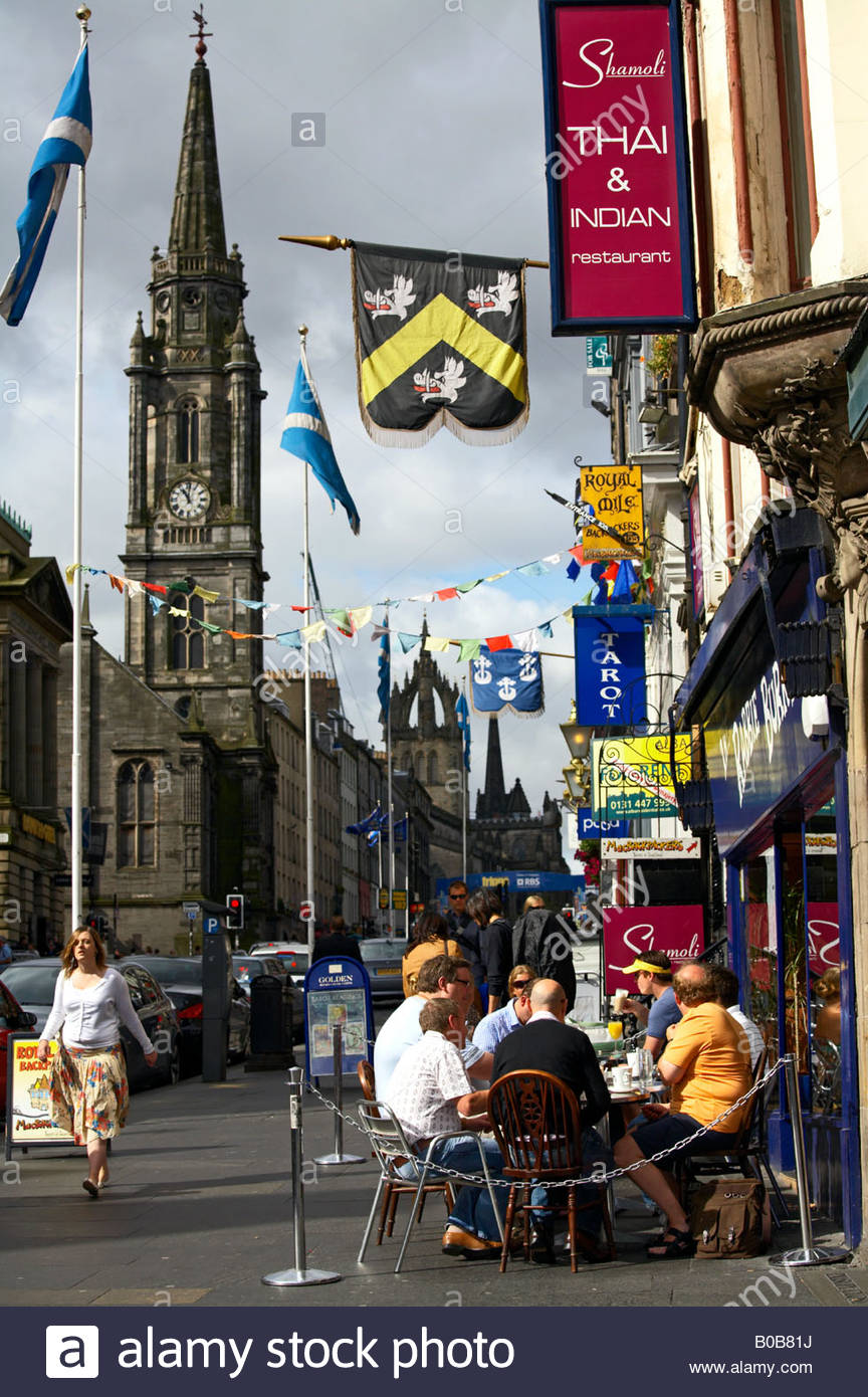 Royal Mile Edinburgh, Schottland Stockfoto