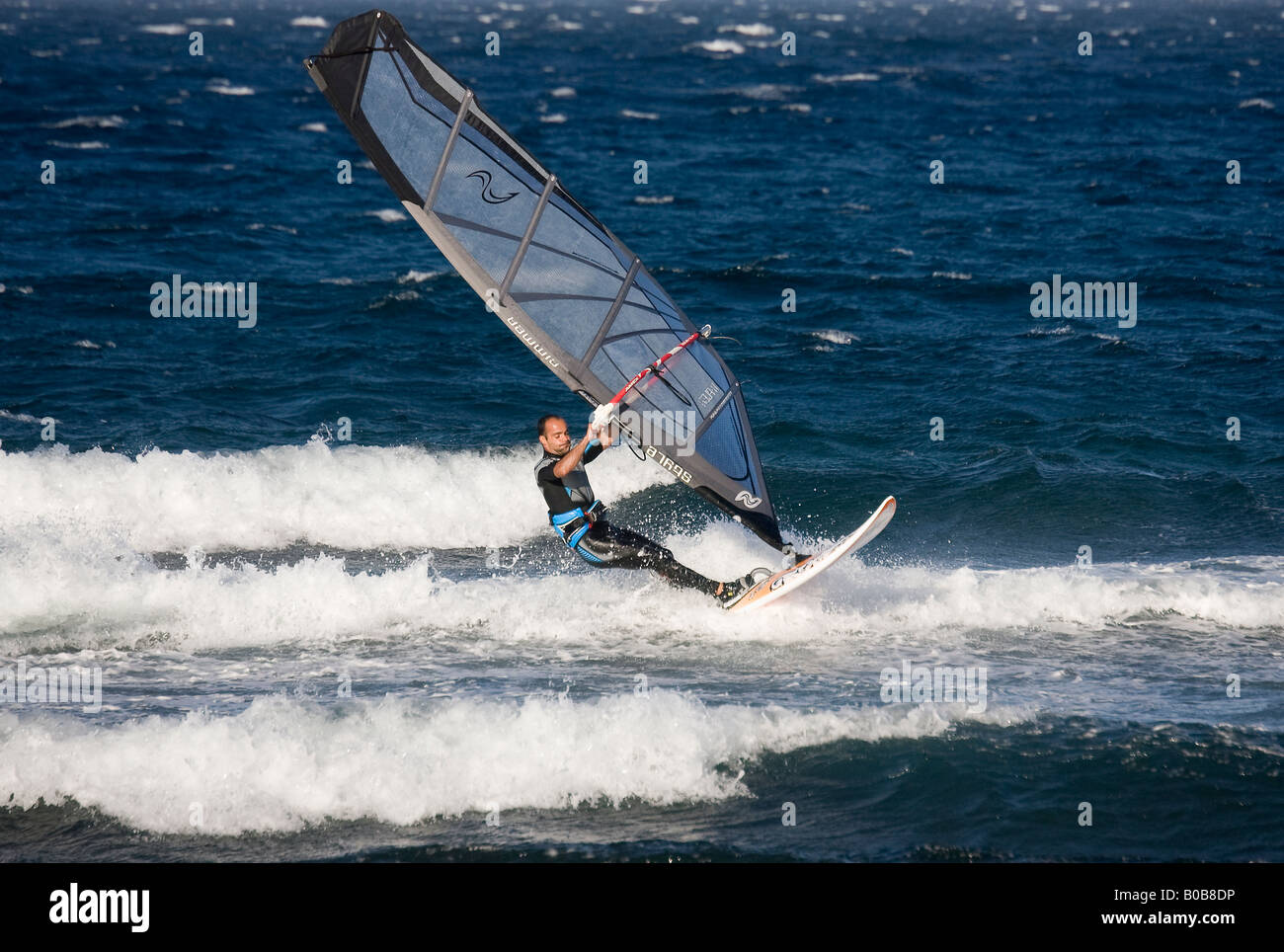 Playa de Vergas "Gran Canaria" Spanien Windsurfen Stockfoto