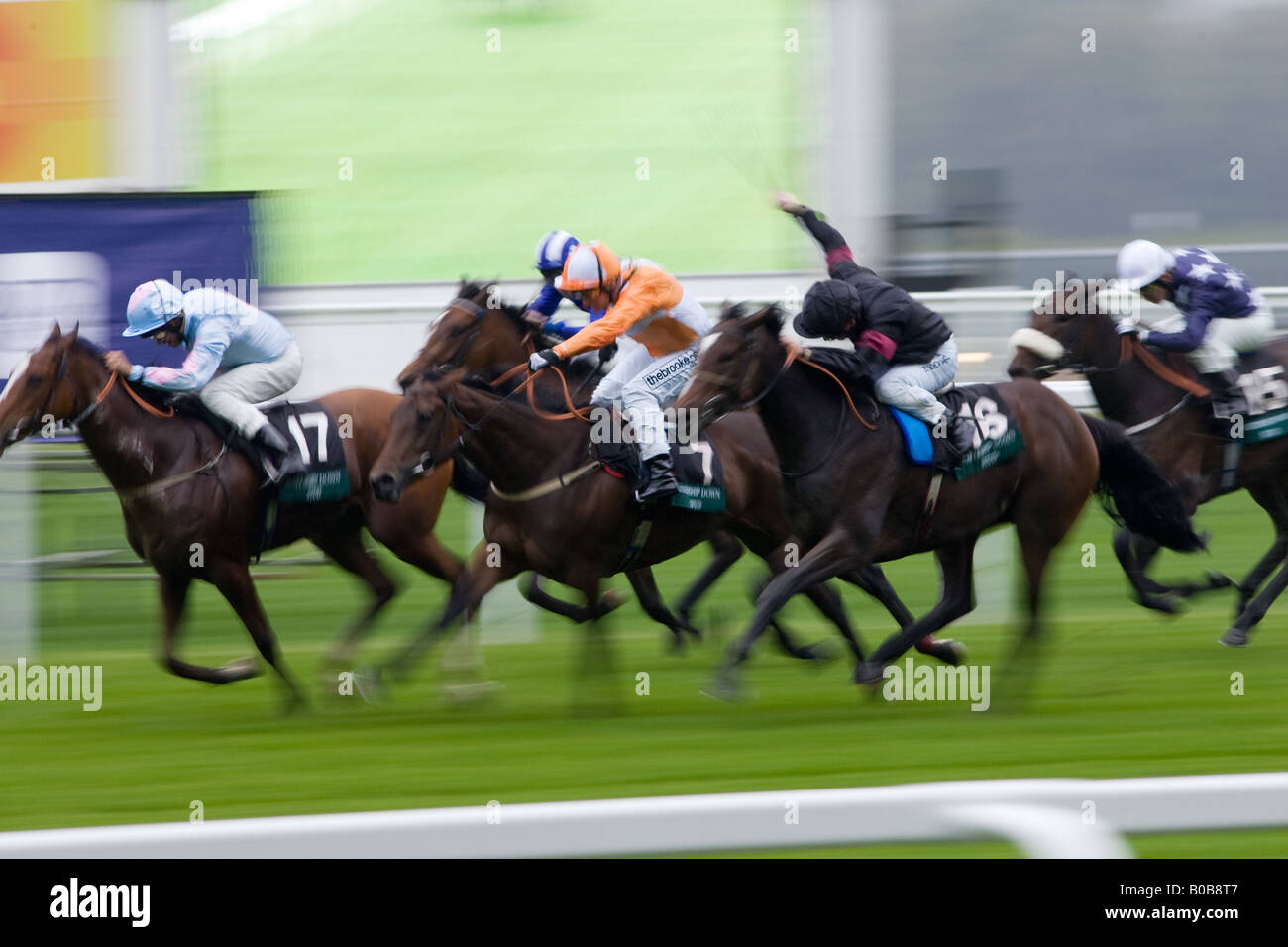 Jockeys in Ascot Racecourse Berkshire England Großbritannien Stockfoto