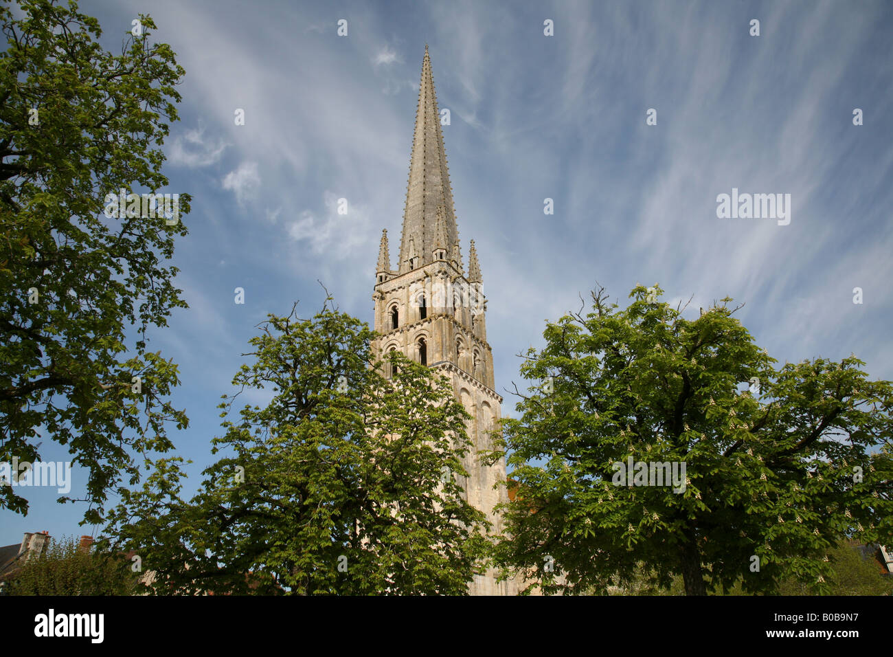 Abtei-Kirche von Saint-Savin-Sur Gartempe Stockfoto