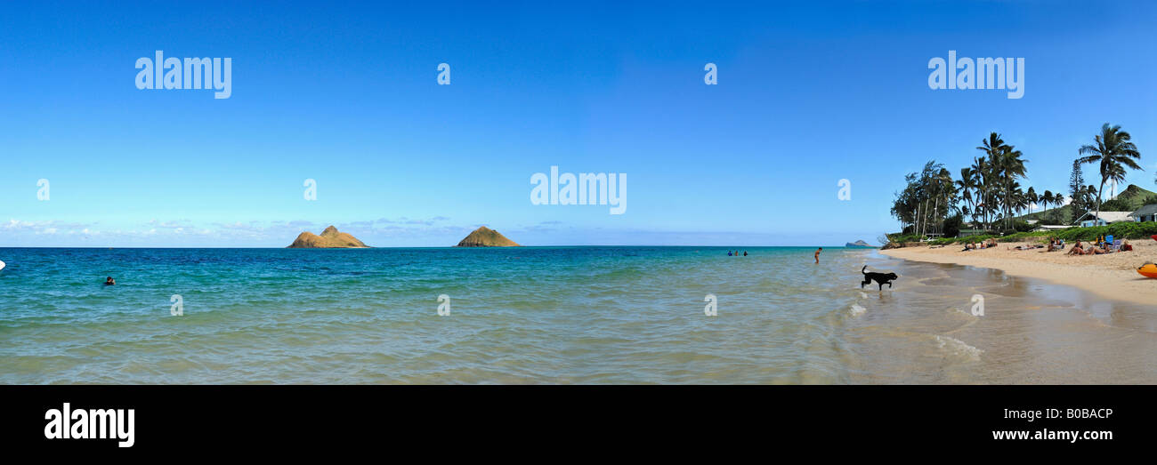 Lanikai Beach auf der Insel Oahu, Hawaii Stockfoto