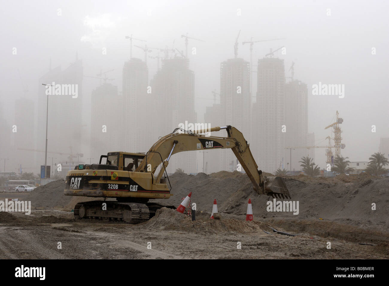 Baustelle im Stadtteil Dubai Marina, Vereinigte Arabische Emirate Stockfoto