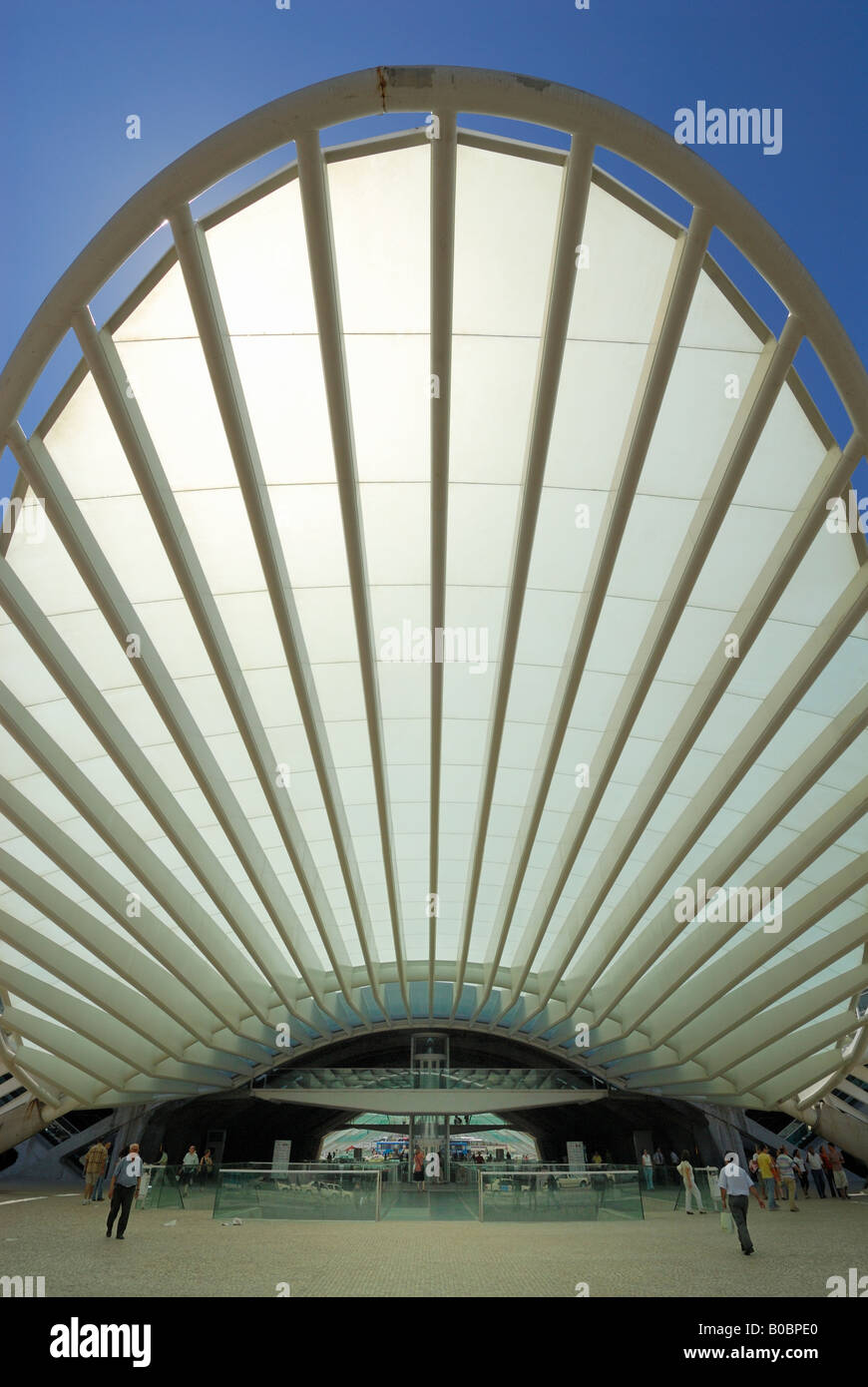 Lissabon Portugal Estacao Oriente Oriente Bahnhof in den Parque Das Nacoes Park der Nationen Stockfoto