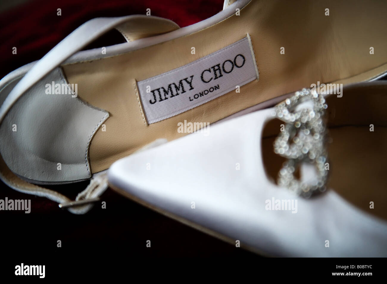 Jimmy Choo Schuhe Stockfoto