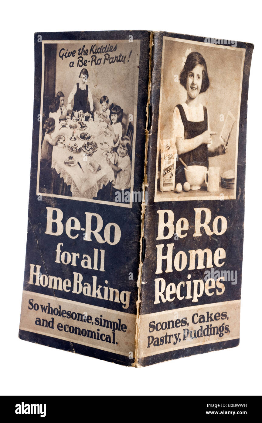 Old Bero Home-Rezepte-Broschüre Stockfoto