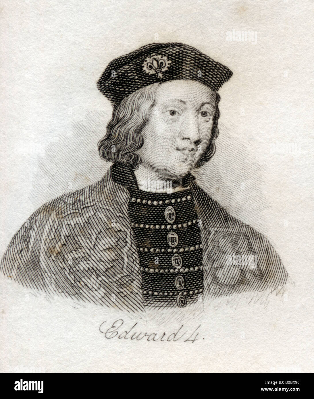 Edward IV., 1442 - 1482. König von England. Aus dem Buch Crabbs Historical Dictionary, veröffentlicht 1825. Stockfoto