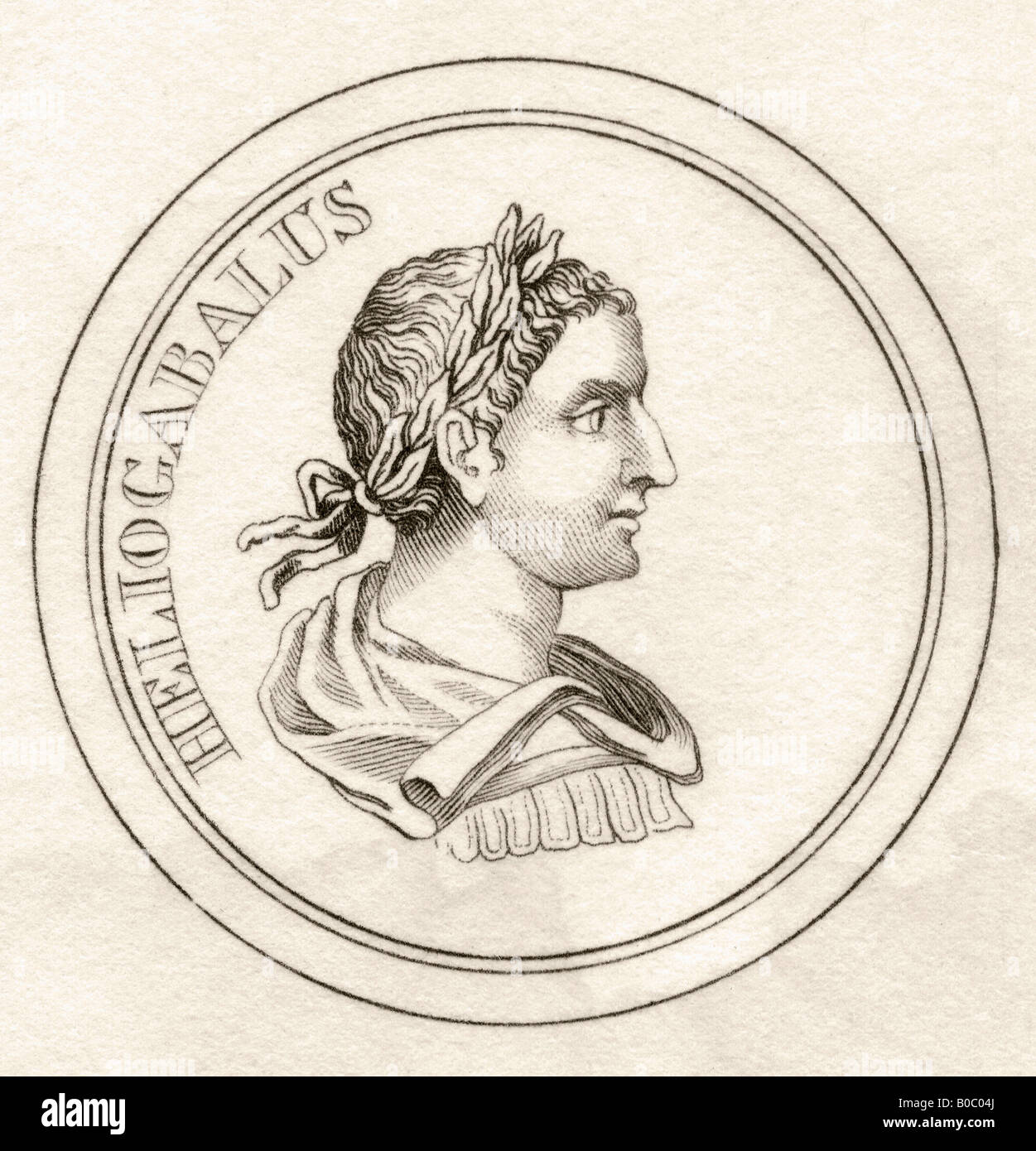 Elagabalus, c.203 - 222, aka Heliogabalus oder Marcus Aurelius Antoninus. Römischer Kaiser der Severan Dynastie. Stockfoto