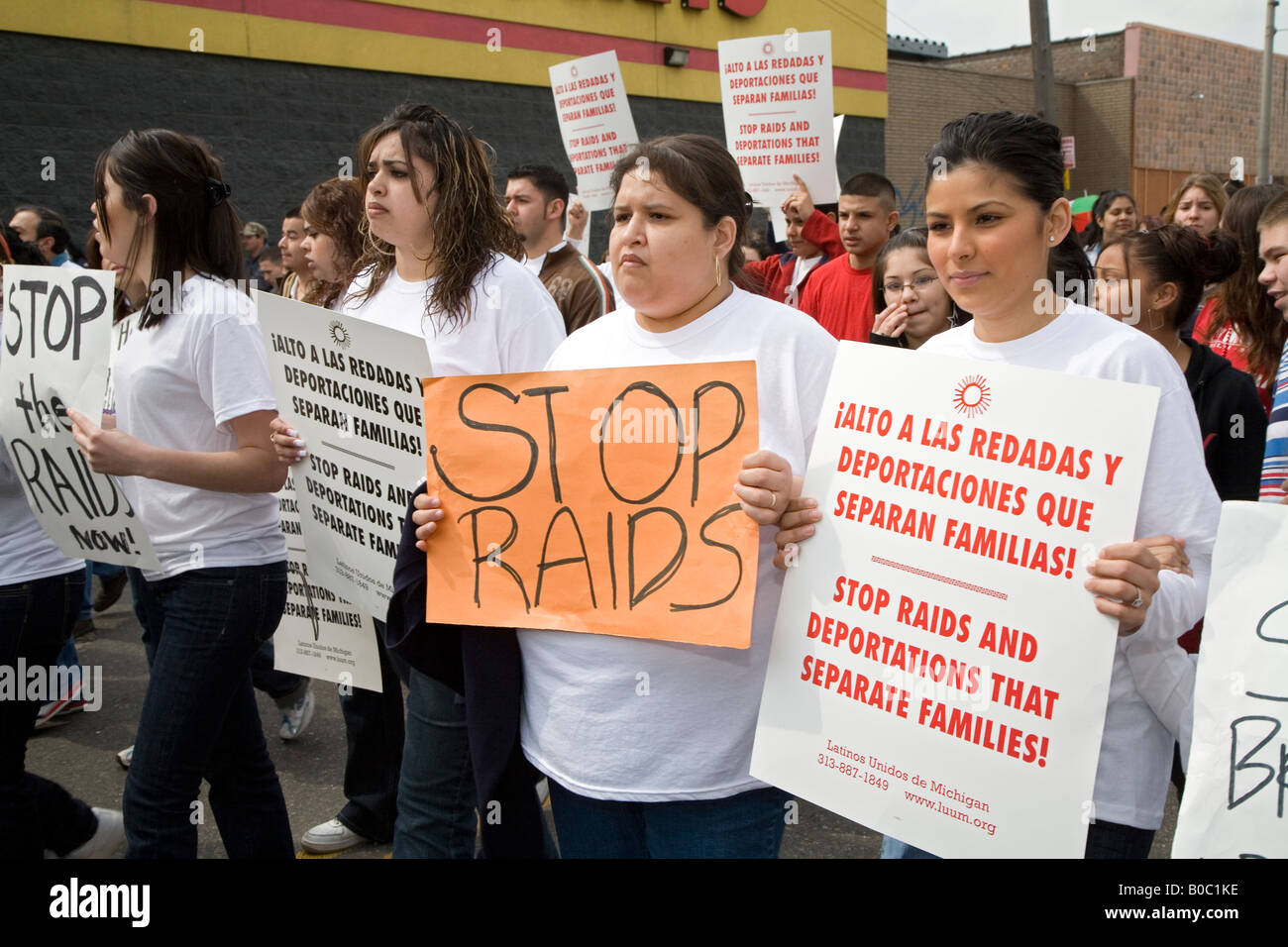 Marsch für Immigration Reform Stockfoto