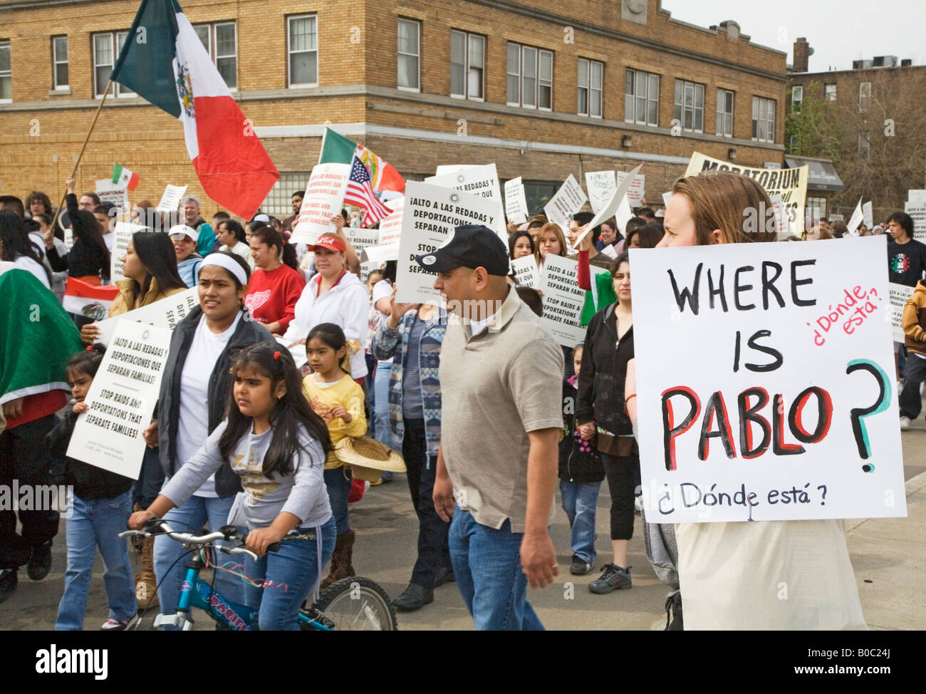 Marsch für Immigration Reform Stockfoto