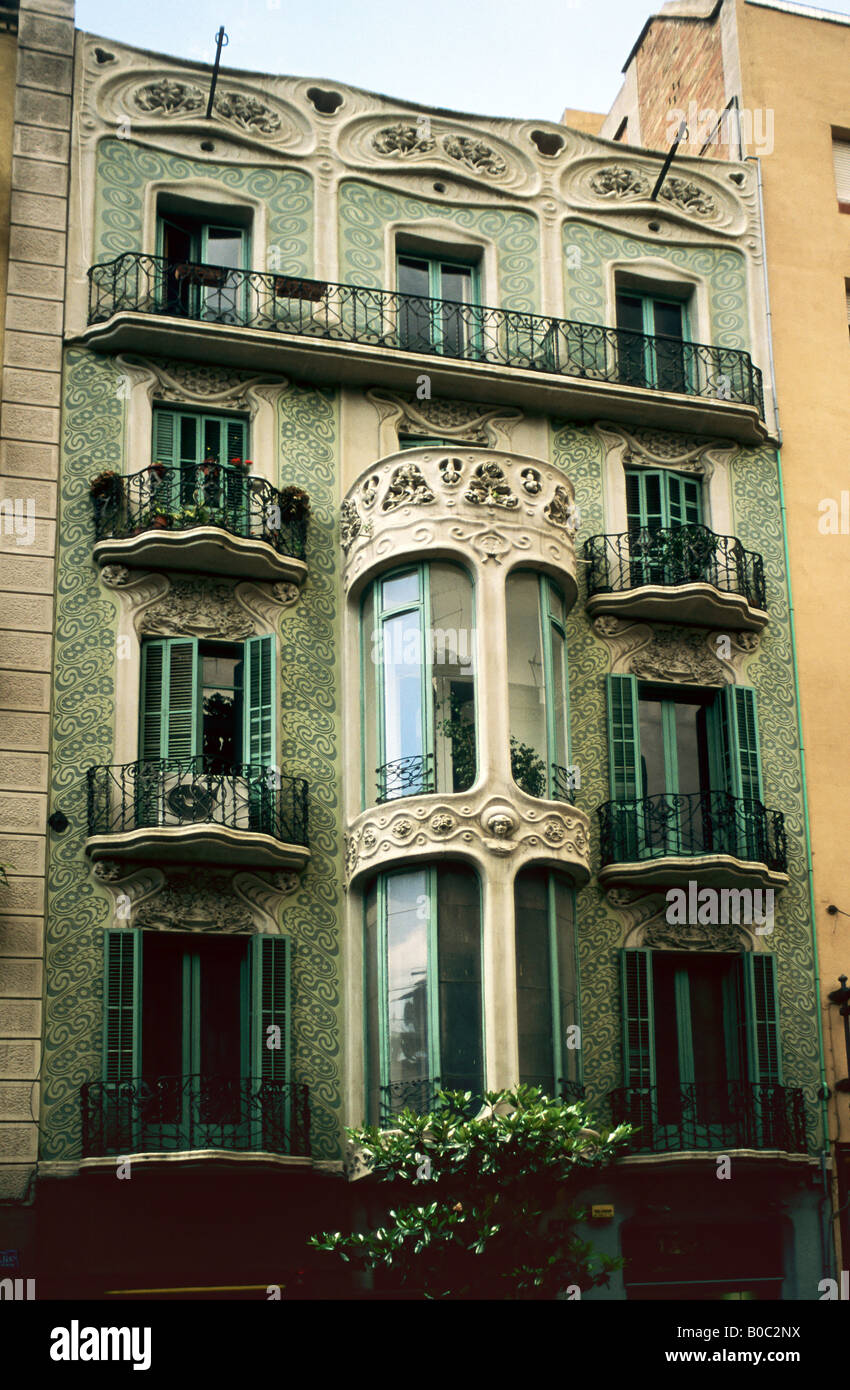 Casa Elisa Bremon, Barcelona, Spanien Stockfoto