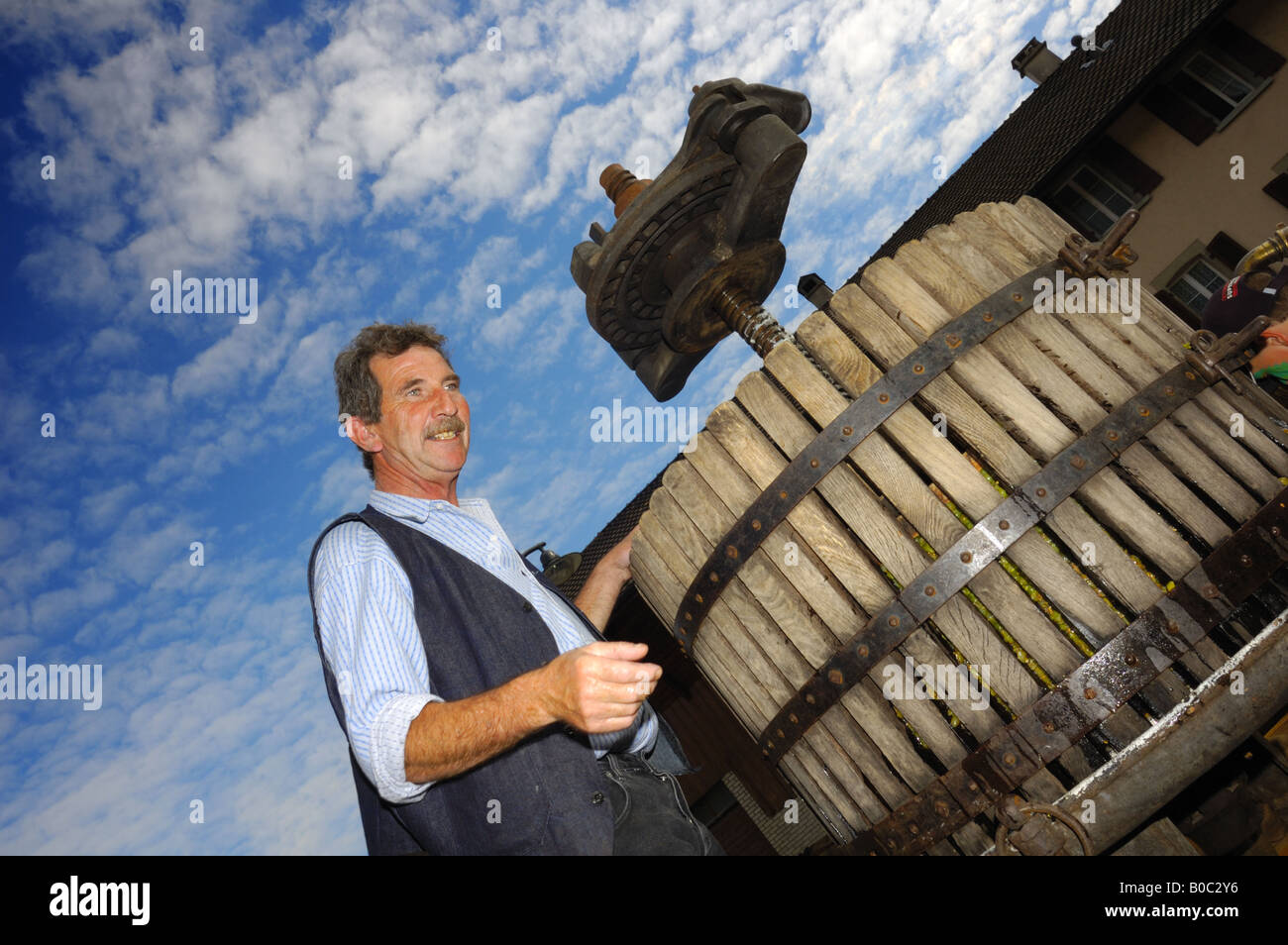 Weinpresse Stockfoto