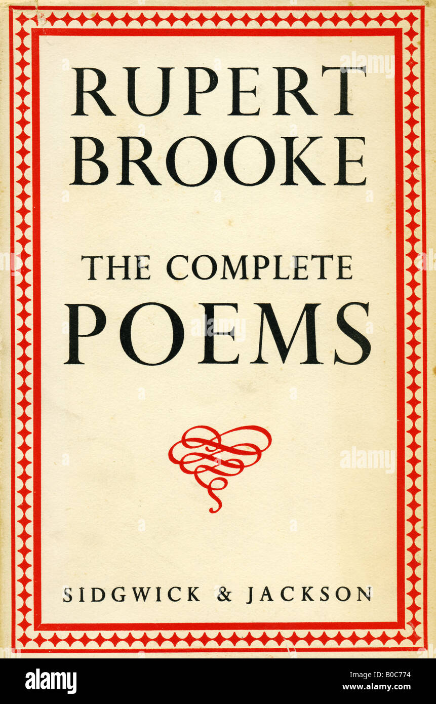 Rupert Brooke die kompletten Gedichte Hardcover Buch mit Abdeckung veröffentlicht von Sidgwick & Jackson 1932 London für nur zur redaktionellen Verwendung Stockfoto