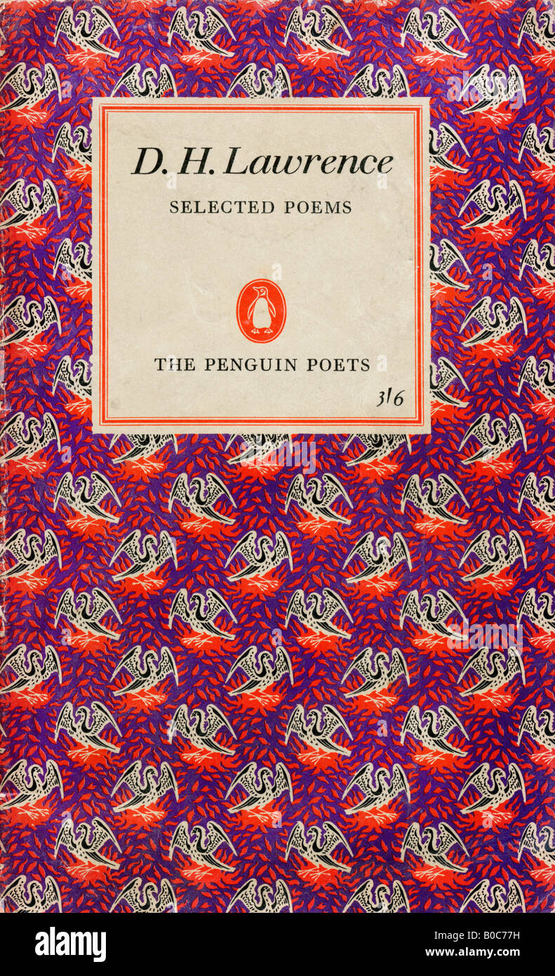 D H Lawrence ausgewählte Gedichte Pinguin Ausgabe 1950 Nachdruck 1965 nur zu redaktionellen Zwecken Stockfoto