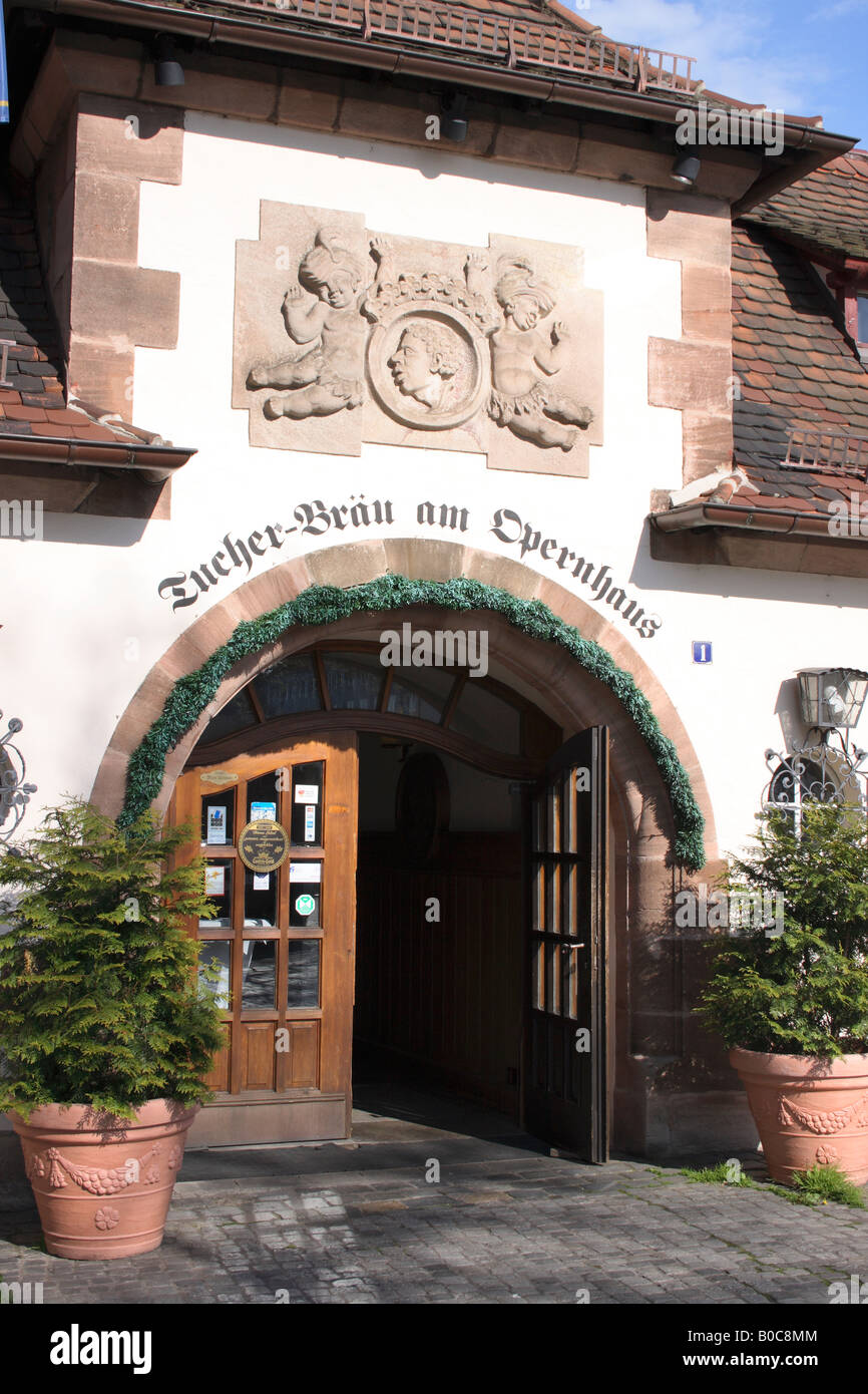 Tucher Brauerei in der Stadt Nürnberg, Bayern, Deutschland, Europa. Foto:  Willy Matheisl Stockfotografie - Alamy