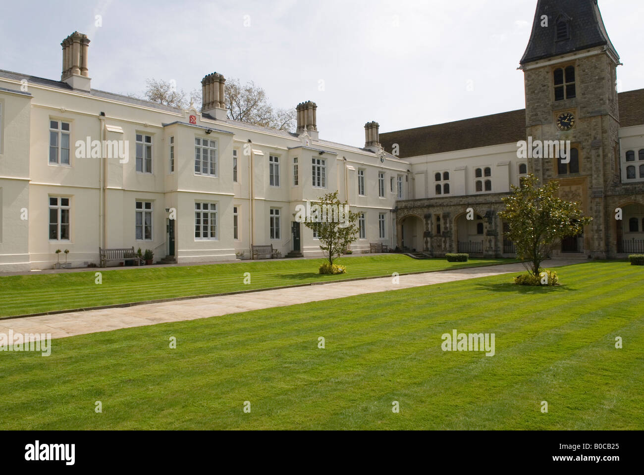 [Dulwich Dorf] Südlondon SE21 London UK 2008 Almes Häusern [Edward Alleyn House] und Christus-Kapelle Stockfoto