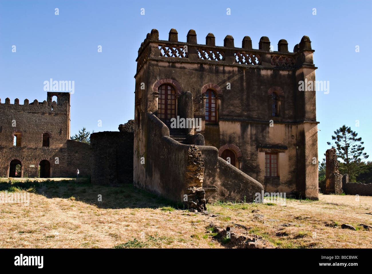 Yohannes Bibliothek, königliche Gehege, Gondar, Äthiopien, Afrika Stockfoto