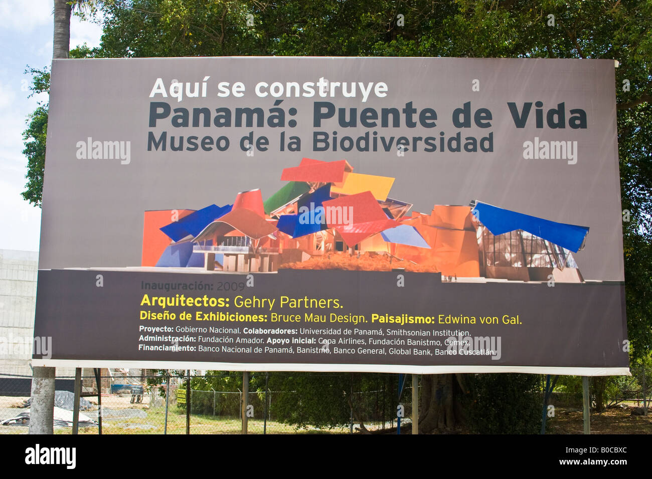 Panama-Brücke des Lebens Biodiversität Museum Baustelle Stockfoto