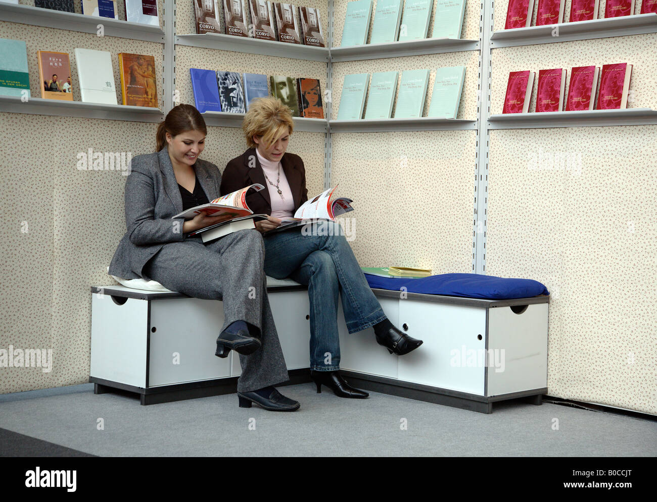 Besucher auf der Frankfurter Buchmesse, Deutschland Stockfoto
