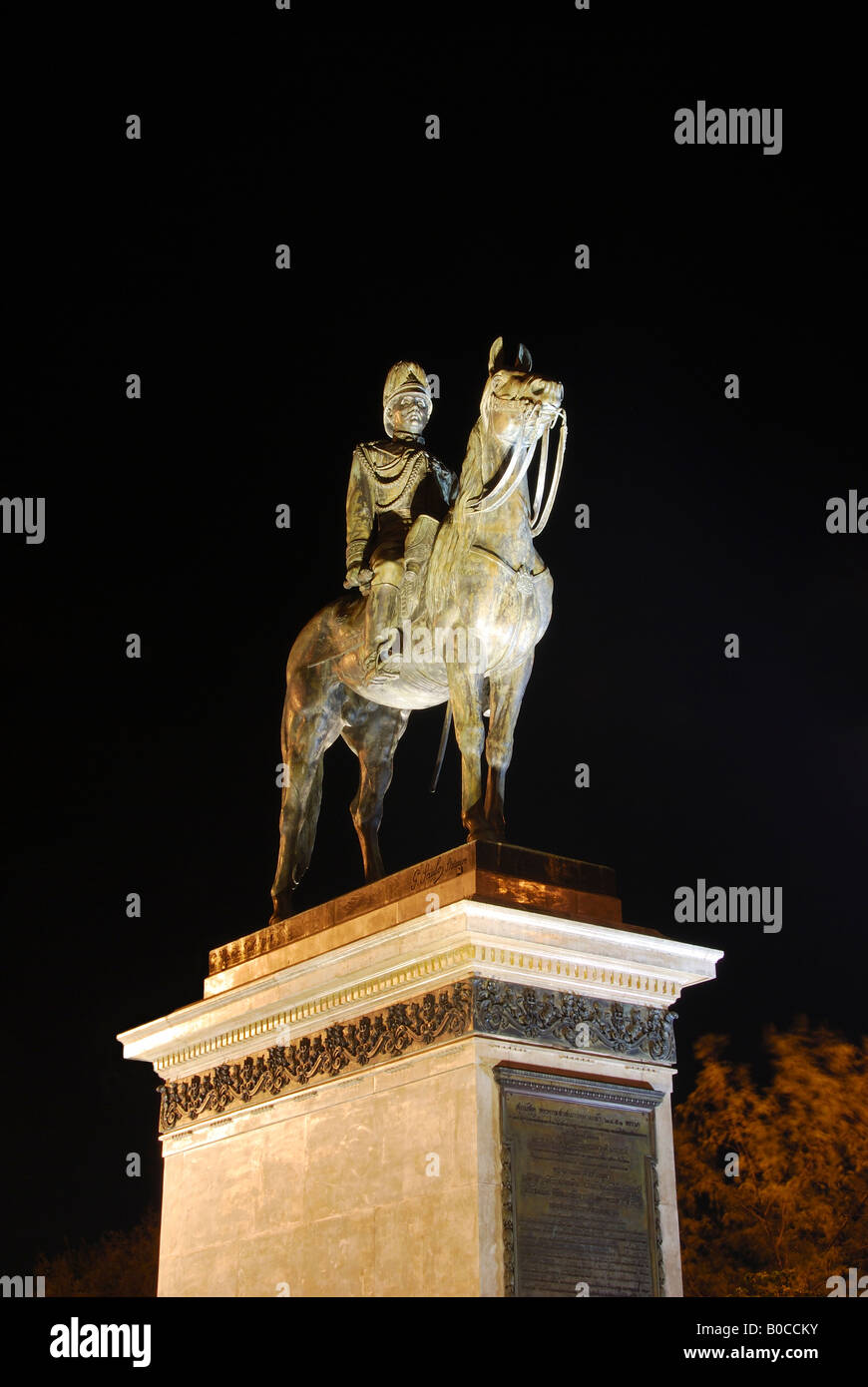 Statue von Rama V in Bangkok Thailand. Stockfoto
