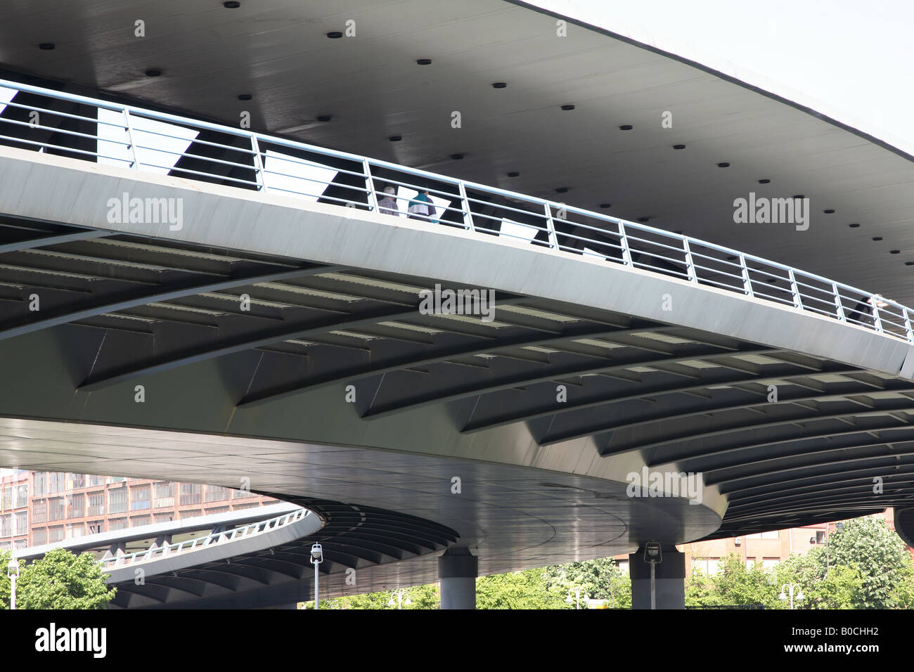 Puente Euskalduna von Calatrava, Bilbao, Pais Vasco, Baskisches Land, Spanien Stockfoto