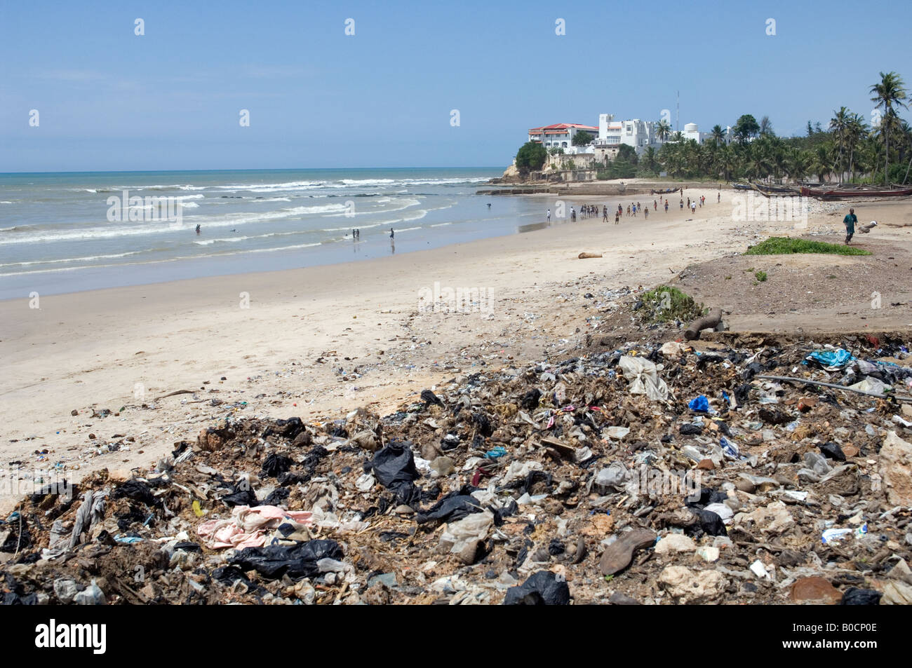 Abfälle deponiert in offenen Räumen, Accra, Ghana Stockfoto