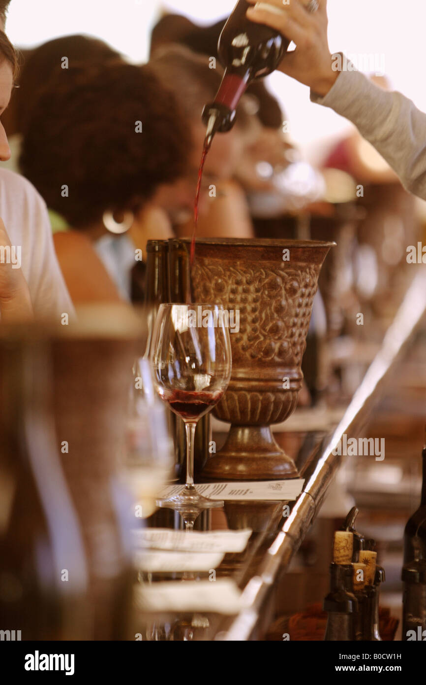 Napa Valley Wein Verkostung Stockfoto