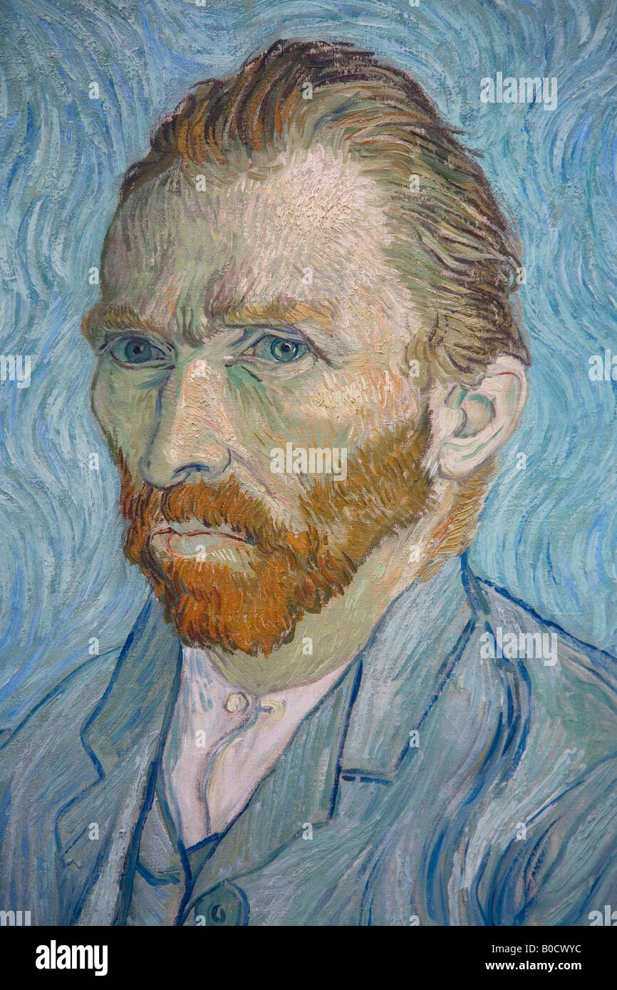 Selbstportrait 1889 von Vincent Van Gogh Öl auf Leinwand, Musée D Orsay d ' Orsay Museum und Art Gallery Paris Frankreich Europa Stockfoto