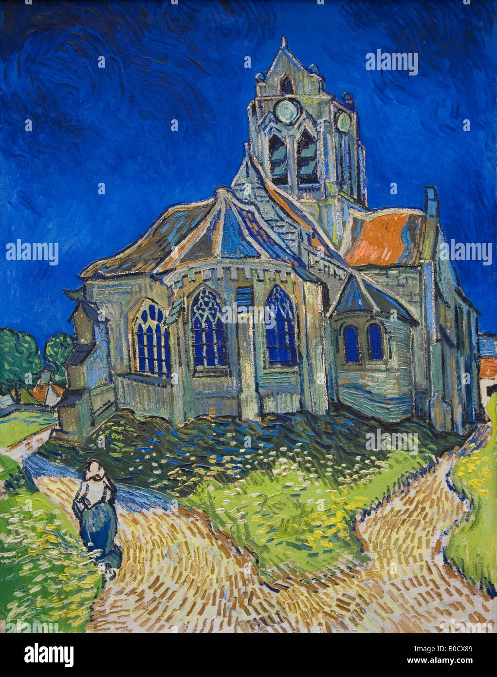 Kirche von Auvers-Sur-Oise Blick auf die Apsis von Vincent Van Gogh malte 1890 Musée D Orsay d ' Orsay Paris Frankreich Europa Stockfoto