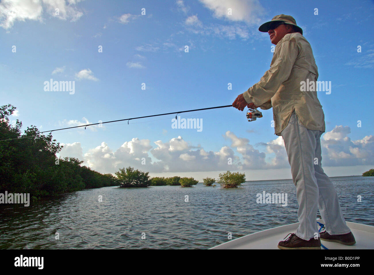 Fischer in Charlotte Harbor Stockfoto