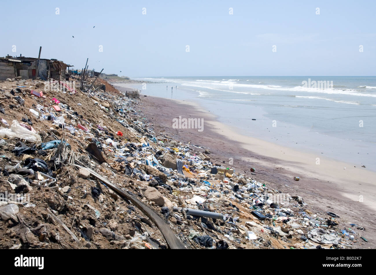 Abfälle deponiert an den Stränden von Accra, Ghana Stockfoto