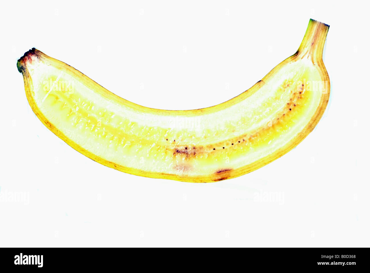 Banane halbieren | Halbierte Banane Stockfoto