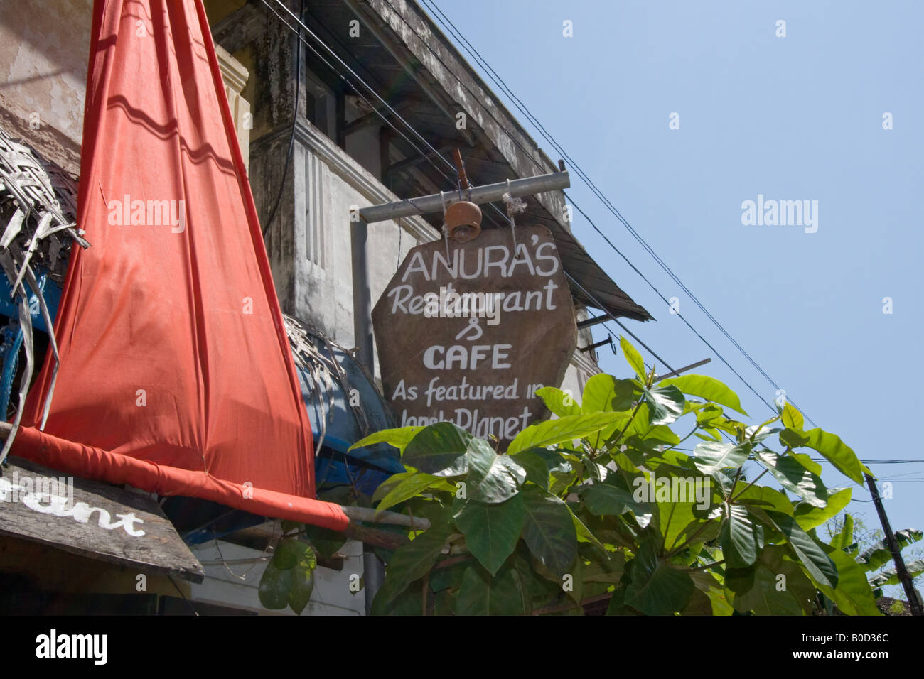 Anura Restaurant und Café im Galle Fort, Sri Lanka. Stockfoto
