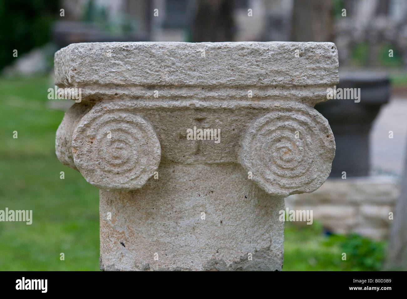 Römische Säule im Nationalmuseum in Damascas Syrien Stockfoto