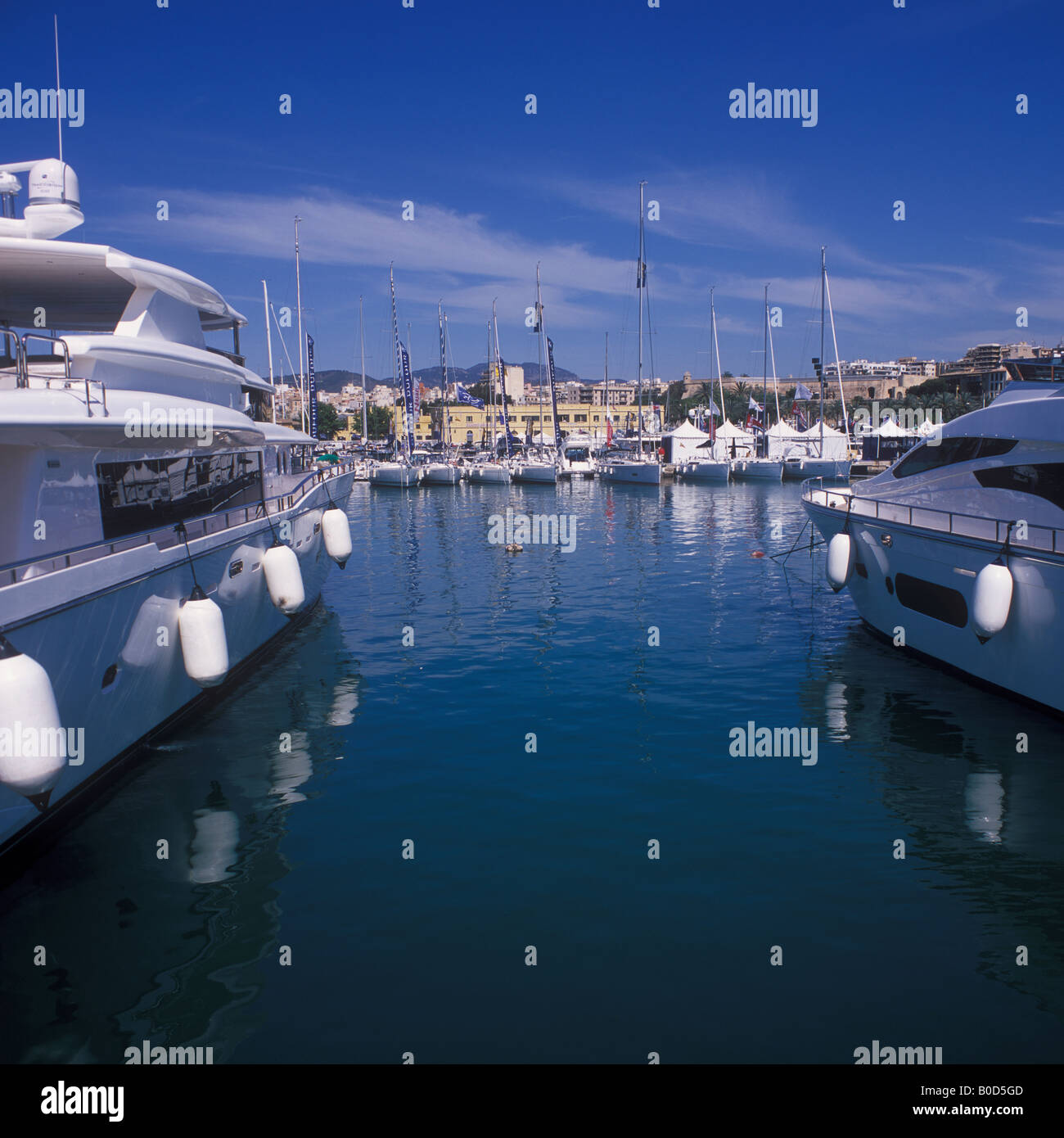 Szene in der Palma International Boot Show 2008 Hafen von Palma De Mallorca Balearen Spanien 25. April 2008 Stockfoto